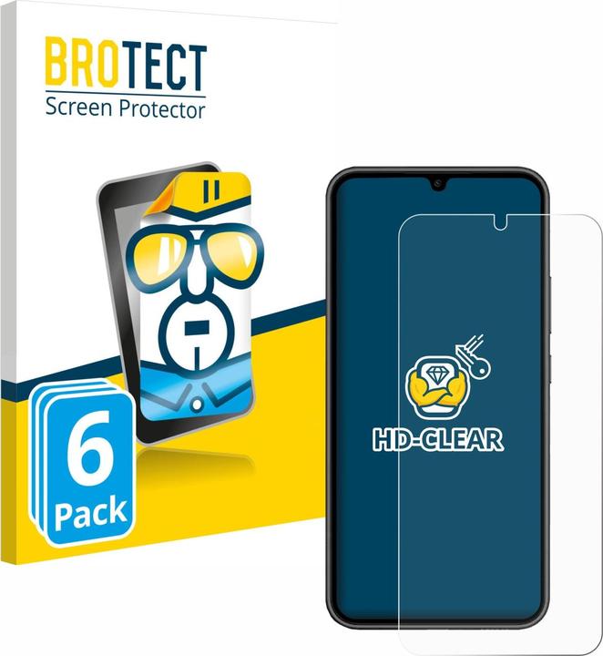 Produktbild BROTECT Schutzfolie Displayschutz Displayschutzfolie Folie Klar Transparent (6 Stück, Samsung Galaxy A34 5G)