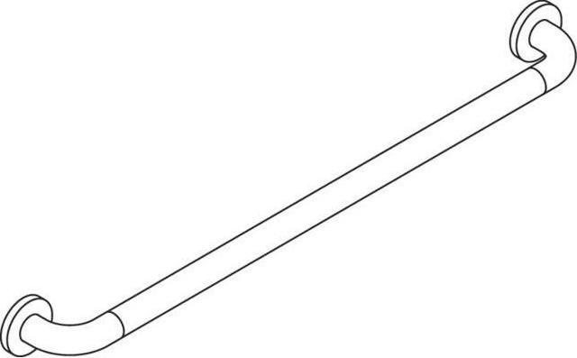 Actual product image Hewi Towel rail SERIE 477 d= 33mm m Ros. d= 70 Axis dimension 800mm sand