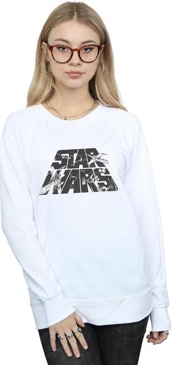 Actual product image Star Wars Womens/Ladies Logo Space Sketch Sweatshirt (S)