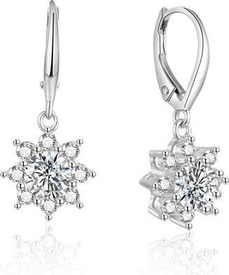 Beneto Silver glittering earrings AGUC1842 (L)