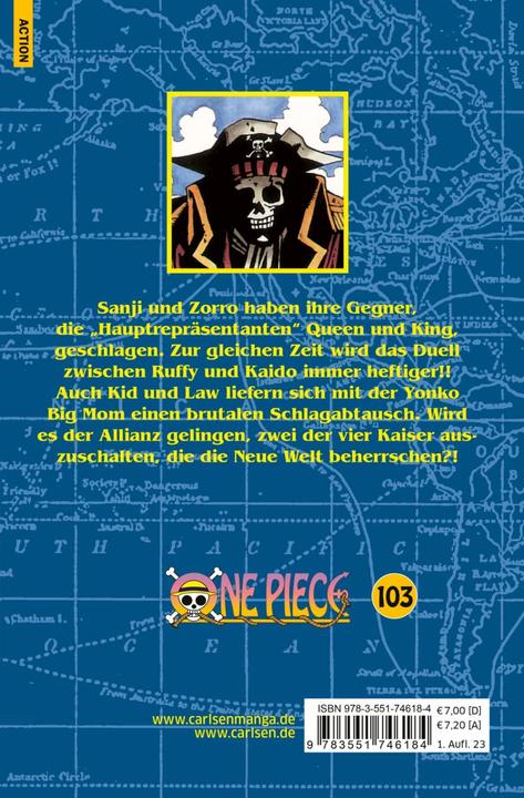 Actual product image One Piece 103 (German, Eiichiro Oda, 2023)