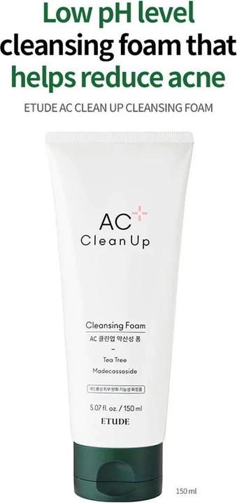 Image du produit Etude House AC Clean up Mousse nettoyante quotidienne (Mousse, 150 ml)