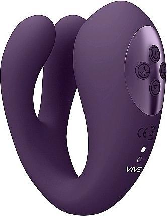 Actual product image Shots Yoko - Triple Action Vibrator Dual Prongs with Clitoral Pulse Wave