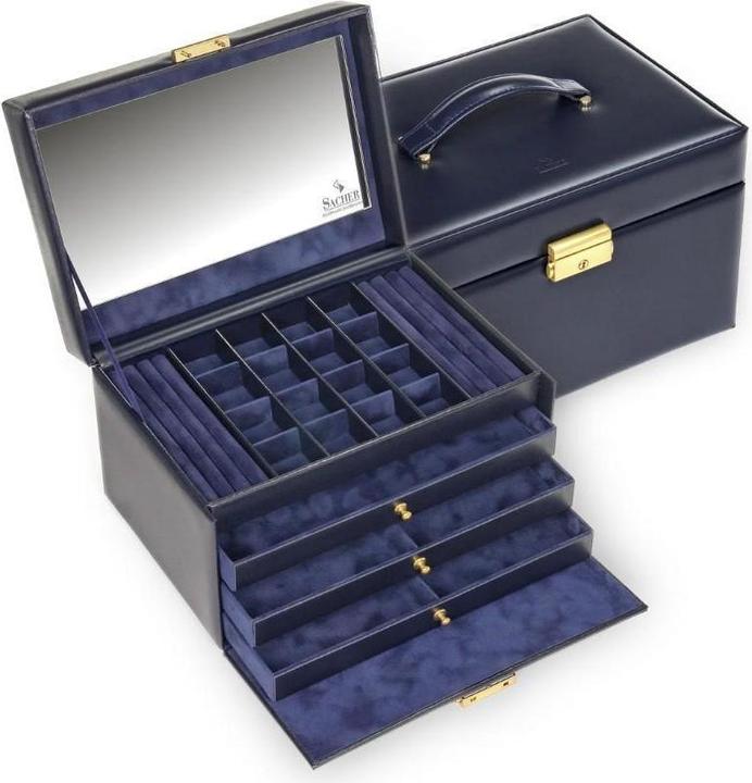 Sacher 77.301.014023 - Schmuckkasten Lena acuro navy (Leder)