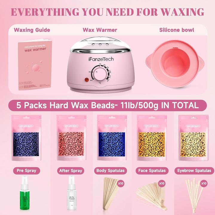 Image du produit NoName Wachsmaschine Set zur Haarentfernung mit Wärmer & Perlen