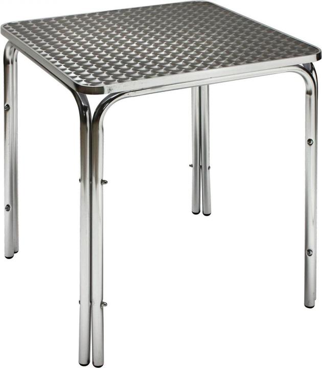Actual product image Dema Alu Gartentisch Alutisch Edelstahltisch Beistelltisch Bistrotisch Tisch 80x80x70 (80 cm)