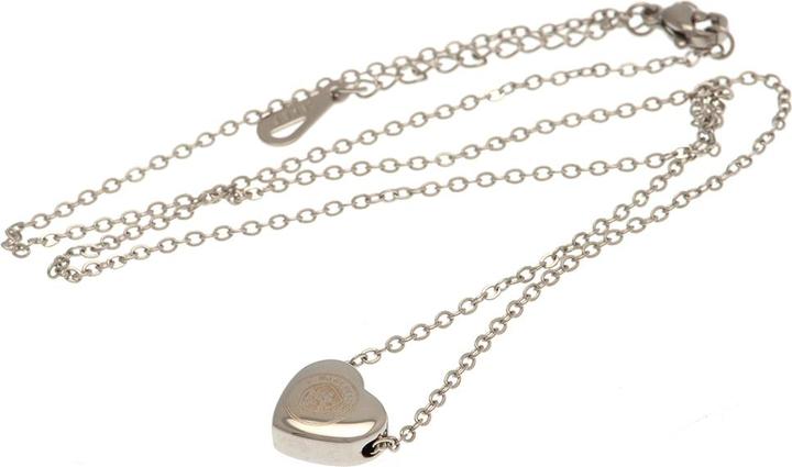 Actual product image Manchester City FC Heart Stainless Steel Necklace (100% synthetic material)