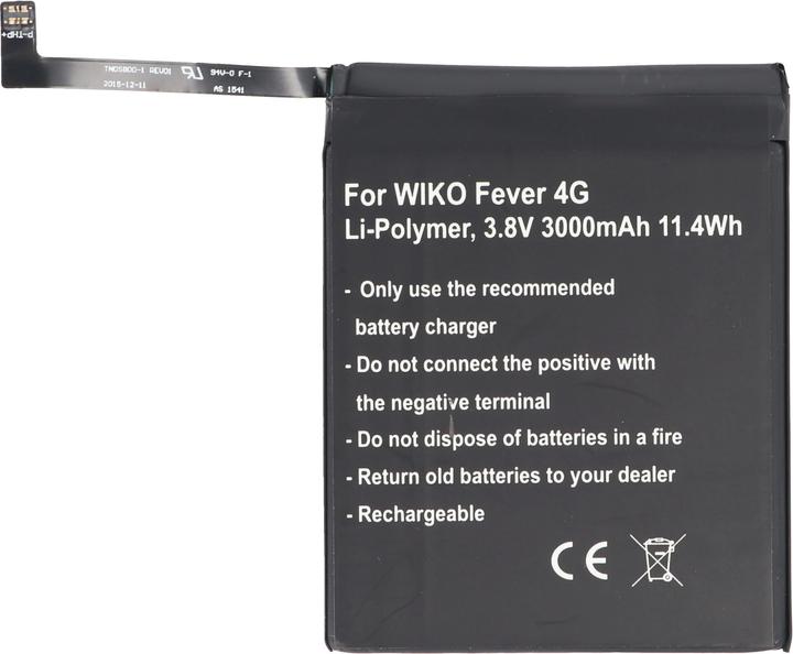 Immagine prodotto Wiko Febbre della batteria, FEVER 4G Batteria TLP15J15