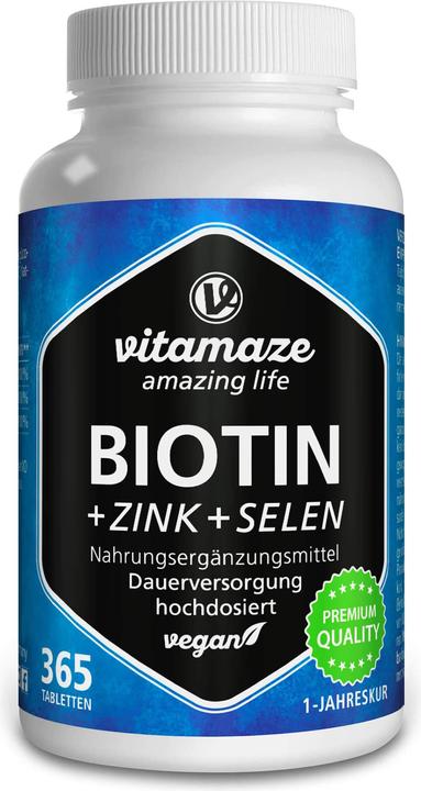 Immagine prodotto Vitamaze Biotina + zinco + selenio (365 Pezzo/i, Pillole)