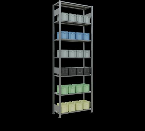 Immagine prodotto Schulte Lagertechnik Sistema di scaffalature di base senza viti MULTIplus150 con ripiani di lunghezza