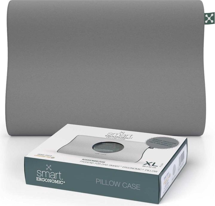 Image du produit Smartsleep Taie d'oreiller Ergonomic + XL 55 x 35 x 12 cm, Gris (Taie d'oreiller, 55 x 35 x 12 cm)