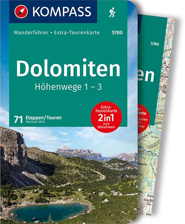 Actual product image Wanderführer Dolomiten Höhenweg 1 bis 3 (German, Michael Will, 2021)