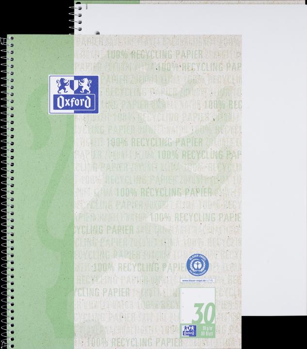 Produktbild Oxford Recycling Collegeblock, A4+ (A4+, Blanko, Weicher Einband)