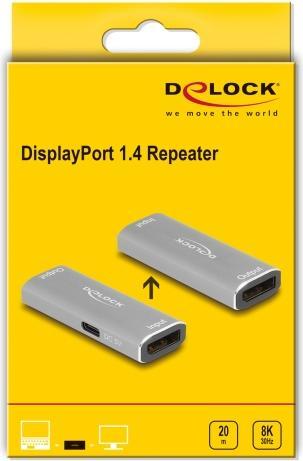Produktbild Delock DisplayPort 1.4 Repeater 8K 30 Hz 20 m (5.80 cm)