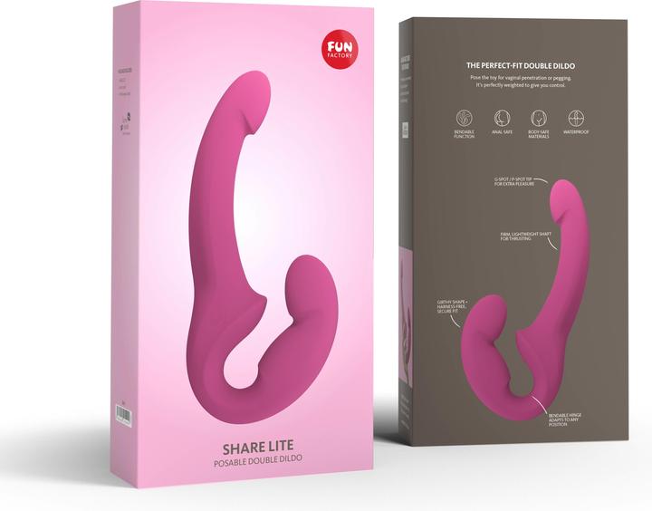 Actual product image Fun Factory Share Lite Double Dildo Blackberry
