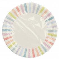 Actual product image Folat Plate Stripes Pastel 23cm - 8 pieces (8 x)