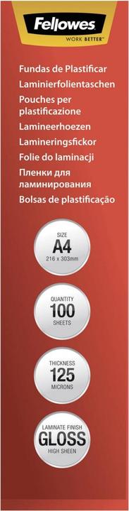 Produktbild Fellowes Capture 125 (A4, 100 Stück, 125 µm)