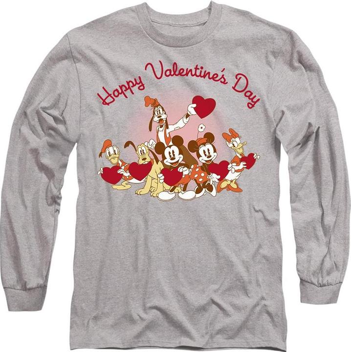 Actual product image Mickey Mouse Unisex Adult Happy Valentine's Day T-Shirt (L)