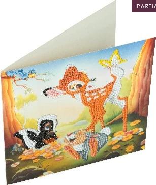 Actual product image Craft Buddy Bambi and Friends, 18x18cm Crystal Art Card