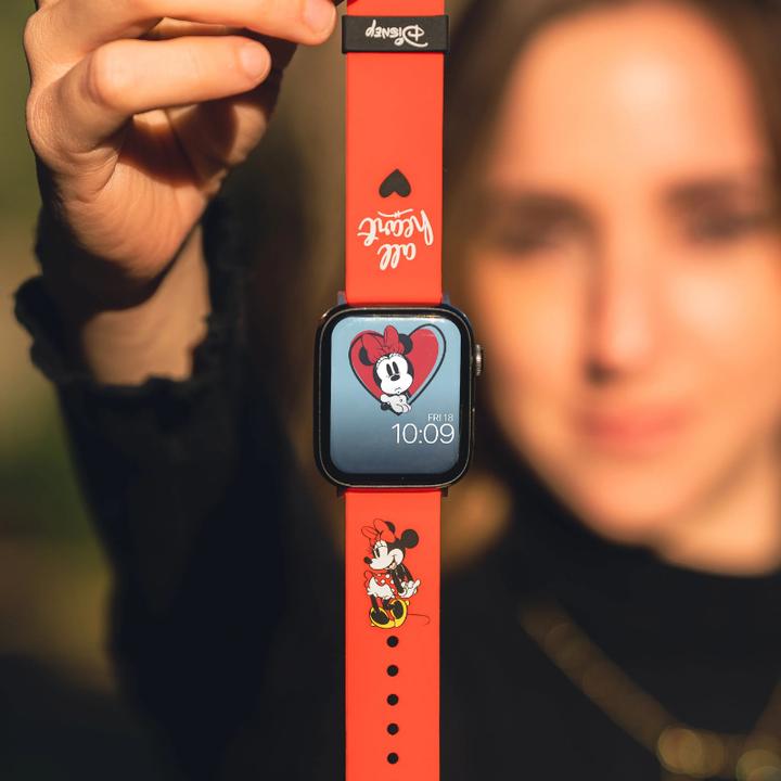 Produktbild Moby Fox Disney bracelet pour smartwatch Minnie Mouse Classic Hearts (Silikon, Apple Watch)
