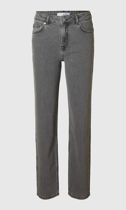 Actual product image Selected Femme Slfalice Mw Straight Eloise Grey Jeans (W31/L34)