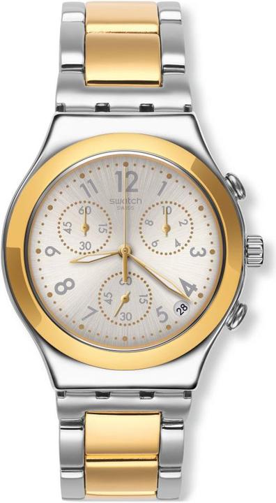 Actual product image Swatch Dreamnight Golden (Analogue wristwatch, Chronograph, 40 mm)