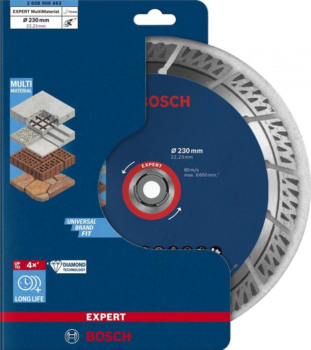 Productafbeelding Bosch Professional Zubehör Expert MultiMaterial diamantdoorslijpschijven, 230 x 22,23 x 2,4 x 15 mm
