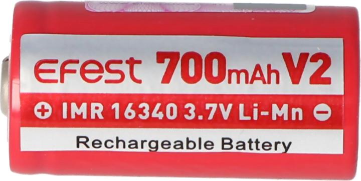 Immagine prodotto Efest Batteria IMR 16340 V2 (polo positivo sollevato) (16340, 700 mAh)