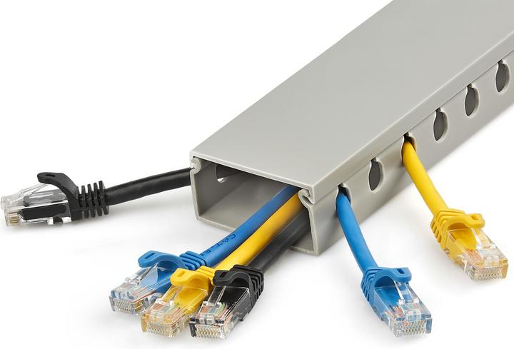 Actual product image StarTech Open Slot Cable Management Raceway with Cover, 2"(50mm)W x 1"(25mm)H, 6.5ft(2m) (Duct, 200 cm)