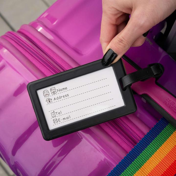 Immagine prodotto Intirilife Valigie per bagagli con lucchetto a combinazione TSA e targhetta con il nome (Cinturino caso)
