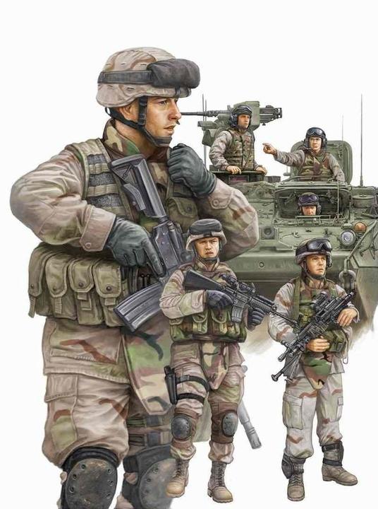 Produktbild Trumpeter Modern U.S. Army Armor Crewman & Infantry