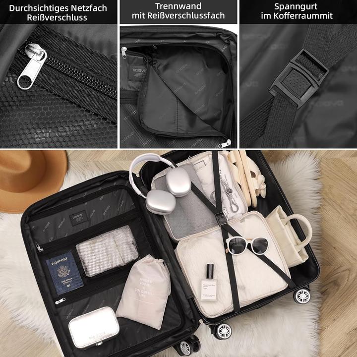 Immagine prodotto Beibye 3-teiliges Trolley-Reisekofferset (115 l, Bagaglio a mano (fino a 50 litri), M (50 - 90l), L (90 - 115l))