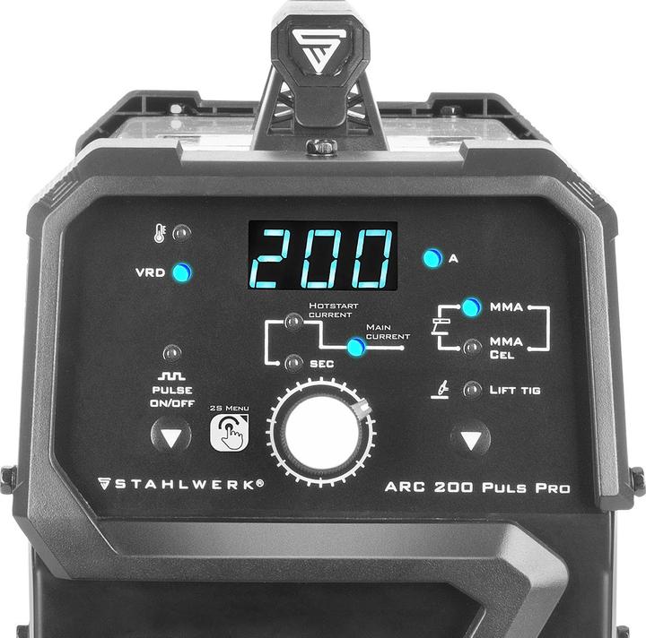 Actual product image Stahlwerk Welding machine ARC 200 Puls Pro MMA E Hand Lift TIG pulse function 200 A