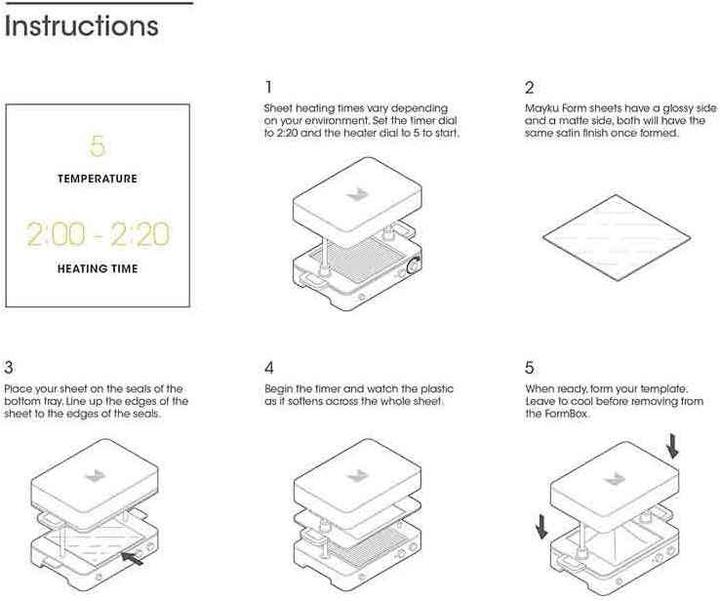 Image du produit Mayku Form Sheets (Accessoire)