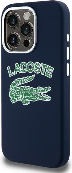 Actual product image Lacoste LCHMP15XUCRV iPhone 15 Pro Max 6.7" granatowy/marine hardcase Silicone Cracked Logo MagSafe (Apple iPhone 15 Pro Max)