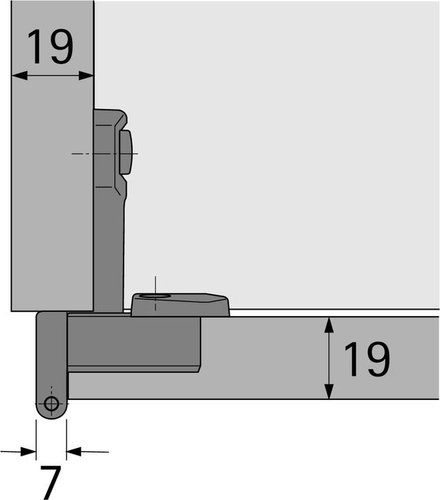 Productafbeelding Hettich Eenassige oppotbanden Selekta Pro 2000, deuroverlapping 5,5 mm, hoekverbod