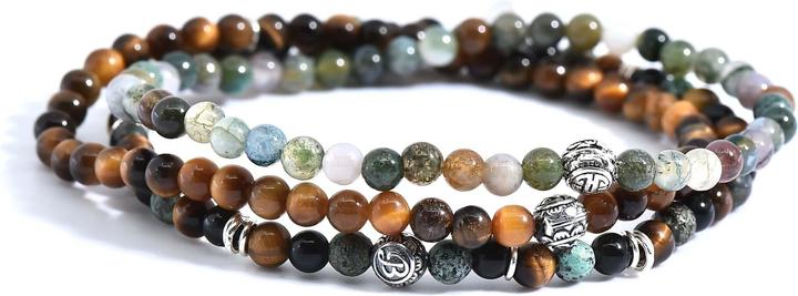 Actual product image Balibay Islay (20.50 cm, Tiger's eye, Kambaba jasper, Onyx, Moss agate, 925 Sterling silver, Gemstone, Agate)