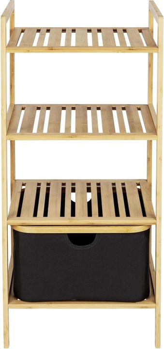 Actual product image Wenko Ecori Shelf 44 x 93.5 cm, Nature/Black (10 x 36 x 96 cm)