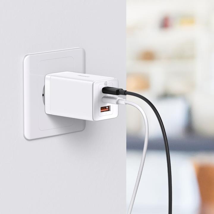 Actual product image Baseus GaN5 Pro Dual USB-C und USB-A Fast Charger (65 W)