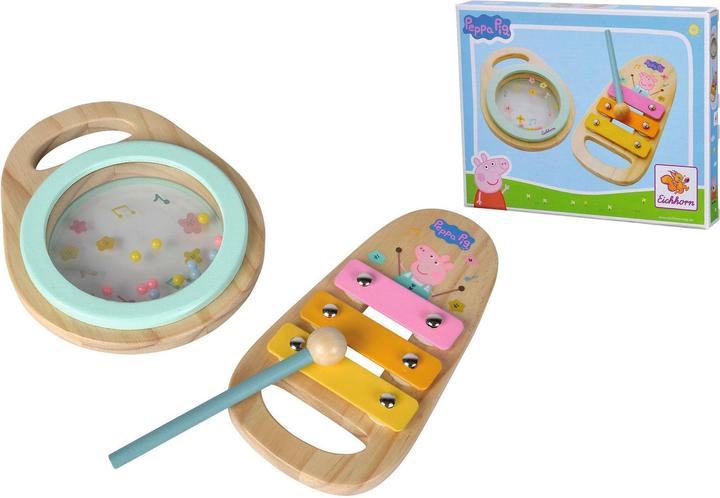 Image du produit Eichhorn Set de musique en bois Peppa Pig, 2 pièces (Allemand, Roumain, Néerlandais, Suisse-allemand, Slovaque, Bulgare, Tchèque, Slovène, Croate)