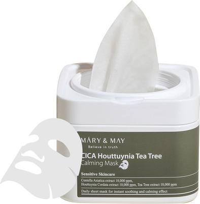 Mary&May MARY & MAY Cica Houttuynia Teebaum-Beruhigungsmaske, 30 Blatt