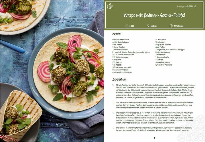 Image du produit Die besten Rezepte für Falafel. Bällchen & Dips - vegetarisch & vegan (Allemand, Groupe d'édition Penguin Random House GmbH, 2022)