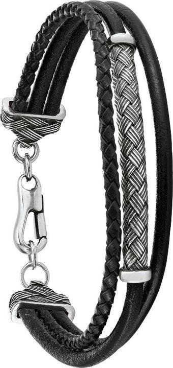Produktbild Jourdan Armband aus Leder und Silber (23 cm, Leder)