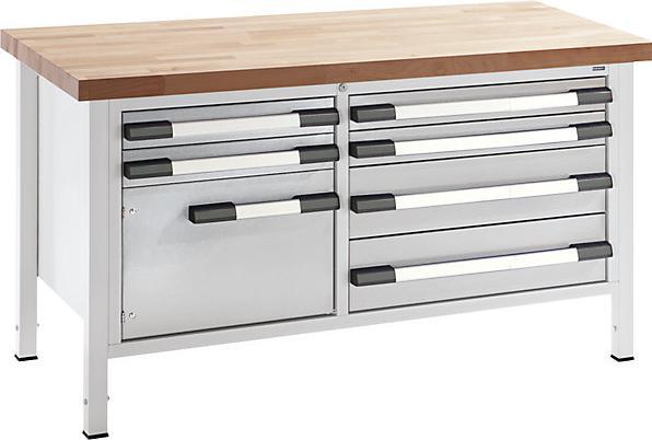 Actual product image eurokraft pro Workbench, height adjustable (150 cm, 70 cm)