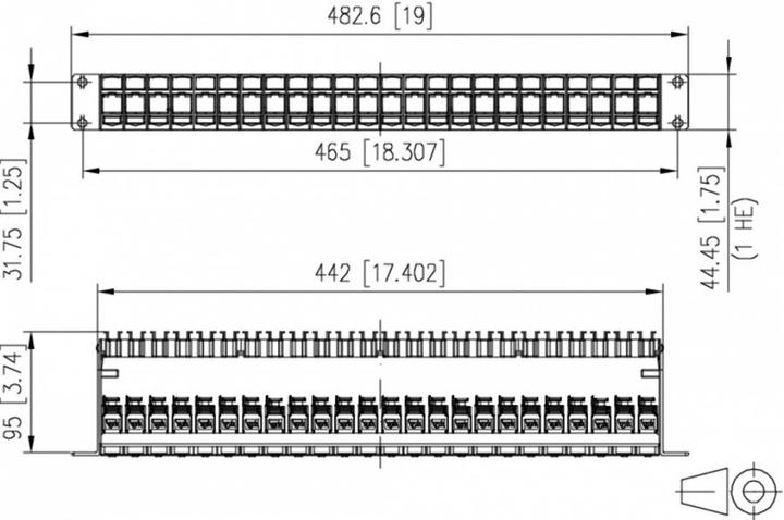 Produktbild Metz Connect BTR E-DATmodul 24x8 CAT6 1HE (Patch Panel)