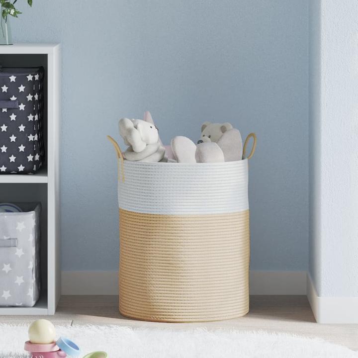 Produktbild VidaXL Aufbewahrungskorb Beige (1 x, Ø 38 x 46 cm)