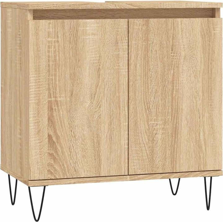 Immagine prodotto VidaXL Badschrank Sonoma-Eiche 58x33x60 cm Holzwerkstoff, Farbe (58 x 33 x 60 cm)