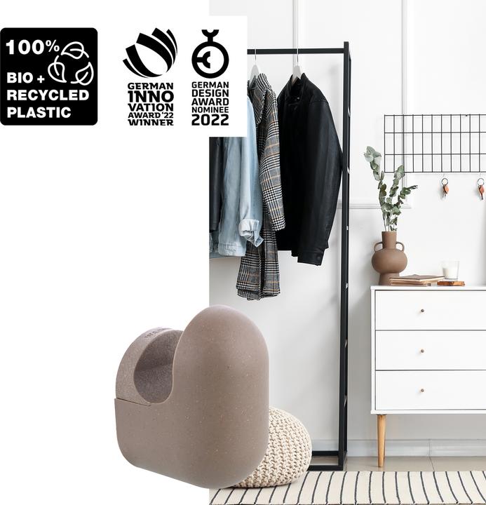 Produktbild Wagner System design yourself Garderobenhaken PILL WH 0421 mit 1 Haken taupe, 1 St.