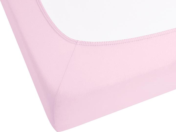 Produktbild Beliani Spannbettlaken Baumwolle rosa 140 x 200 cm JANBU (140 x 200 cm)