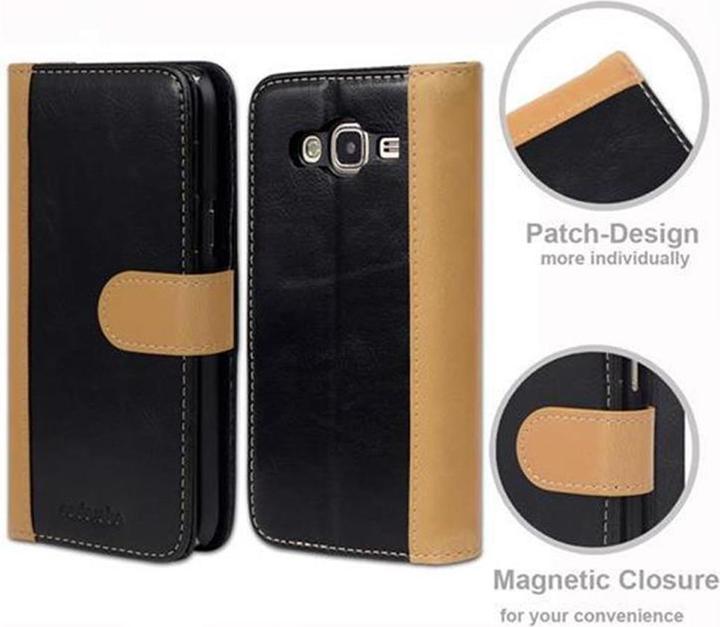 Actual product image Cadorabo Book two color stripe cover (Samsung Galaxy J5 (2015))